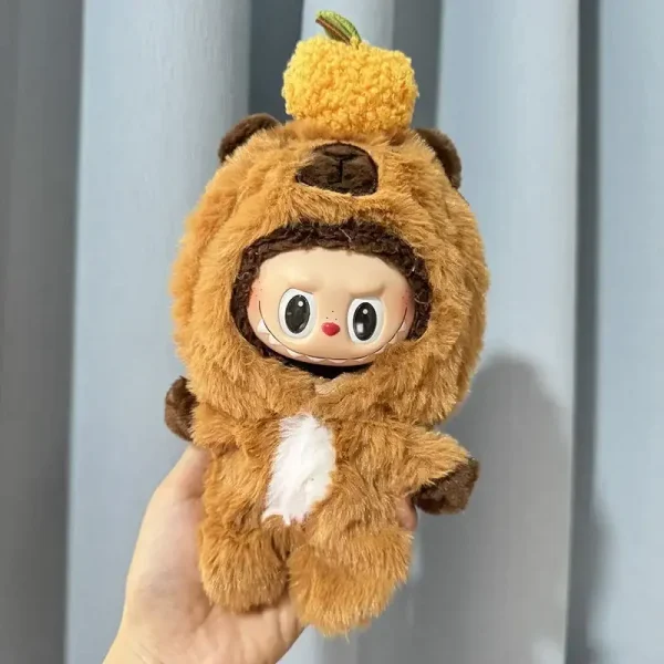 soft plush brown bear onesie outfit for 15 17cm kpop style dolls
