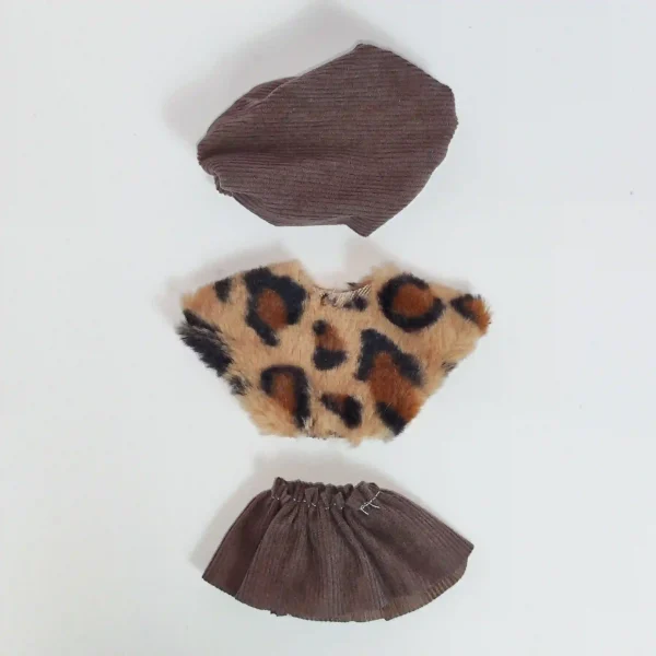 soft plush corduroy outfit set for 17cm Labubu doll