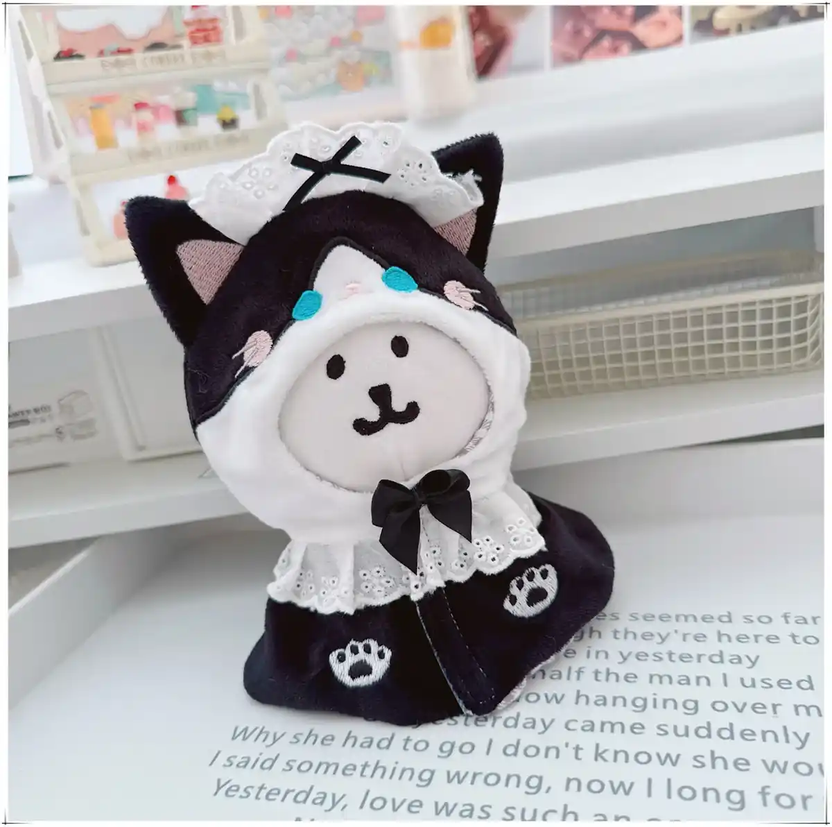 soft plush cotton labubu doll cloak for 15 17cm dolls adorable