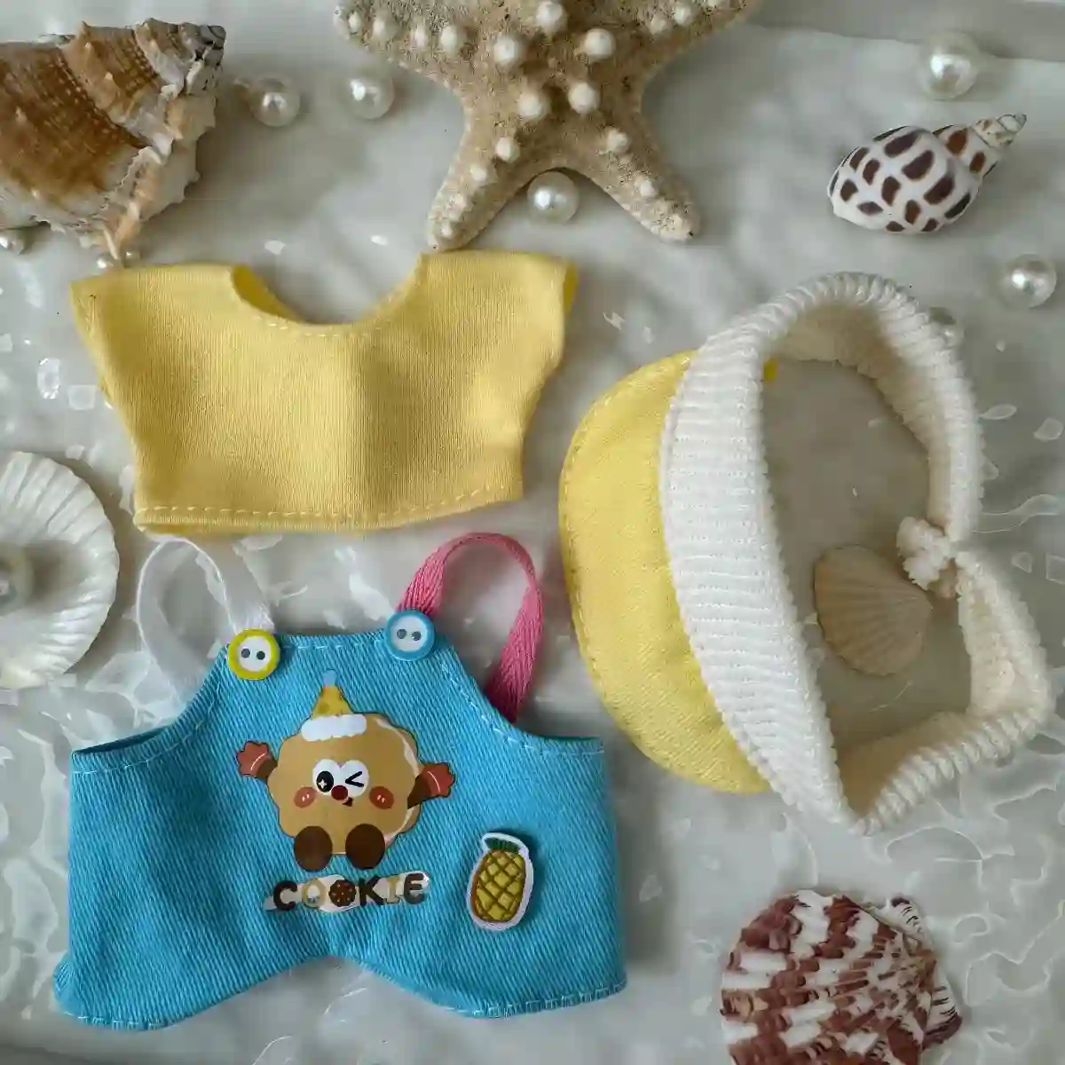 soft plush cotton labubu outfit set for 15 17cm dolls comfortable fit