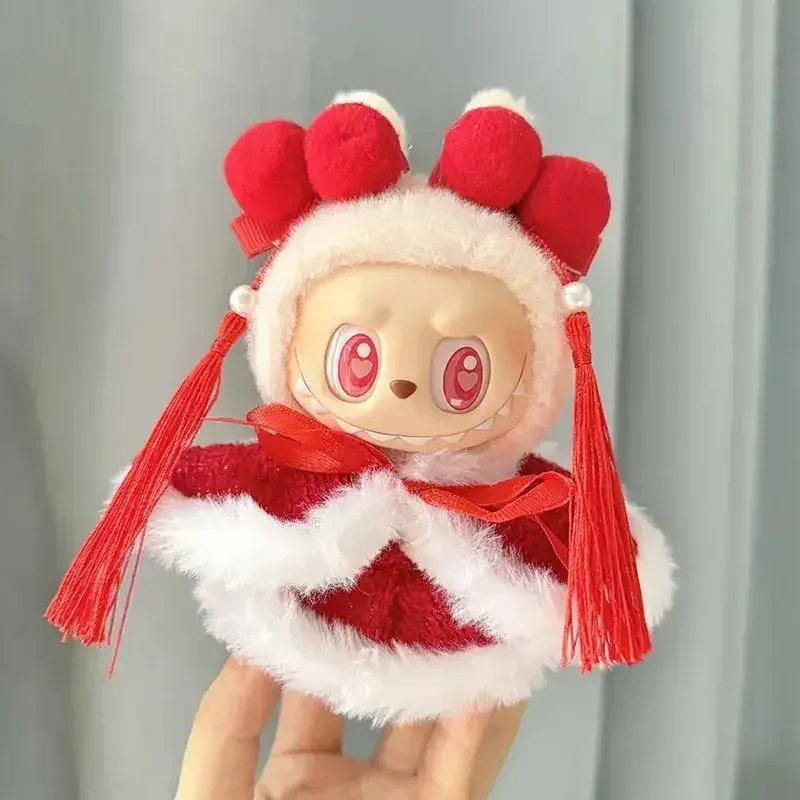 soft plush labubu chinese new year outfit for lunar new year