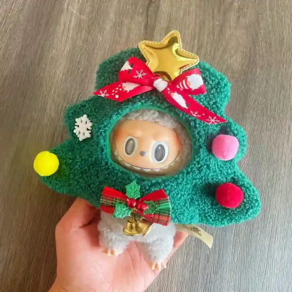 soft plush labubu costume outfit set for 17cm dolls handmade