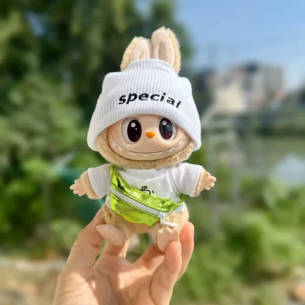 soft stretchy fabric 17cm Labubu doll clothing set