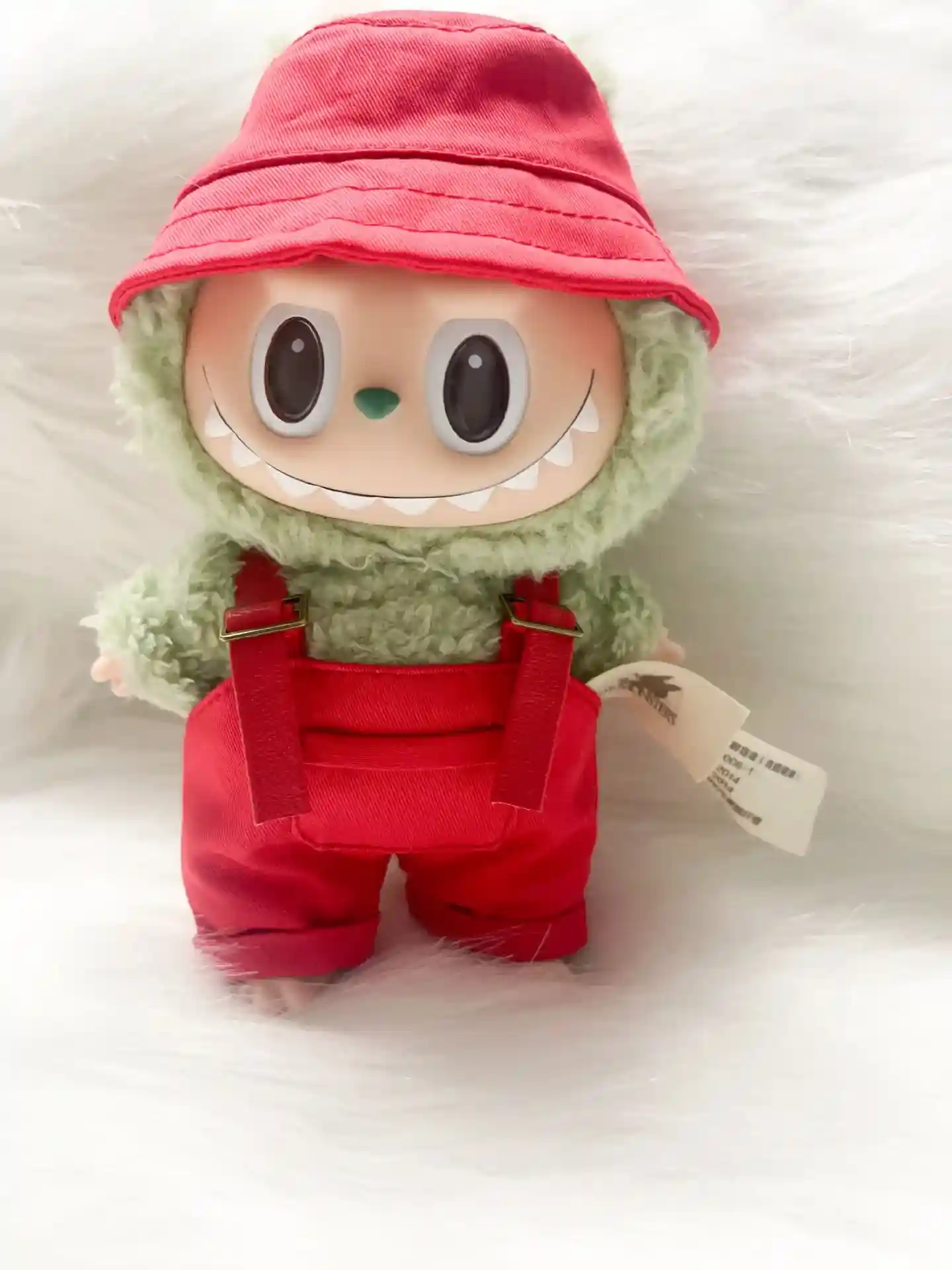 soft textured overalls for labubu doll comfortable fit