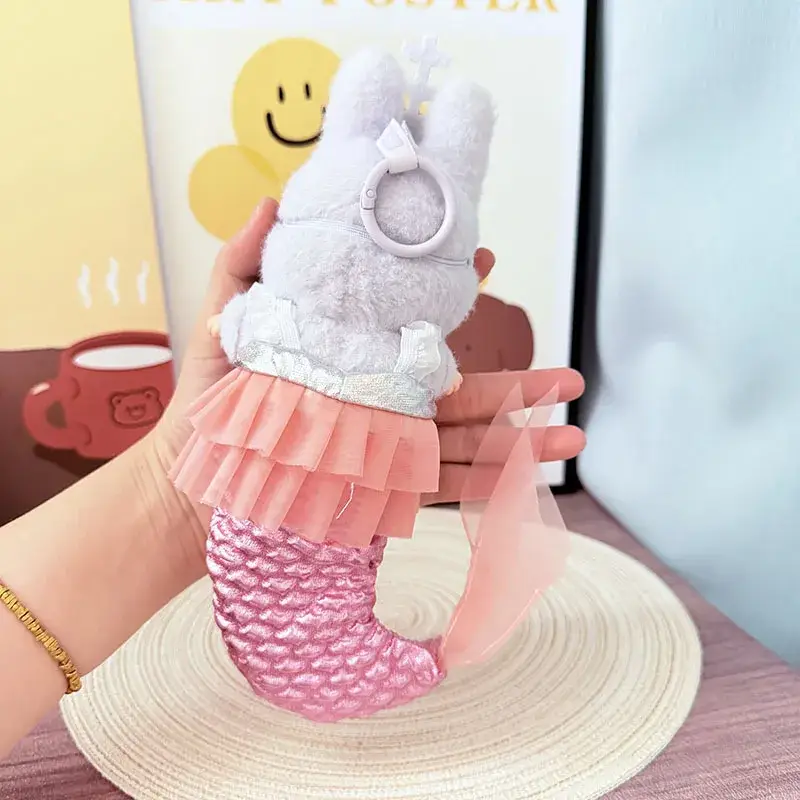 sparkling crown and mermaid tail for 15 17cm labubu doll