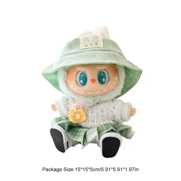 stretchy comfortable labubu doll sweater dress outfit