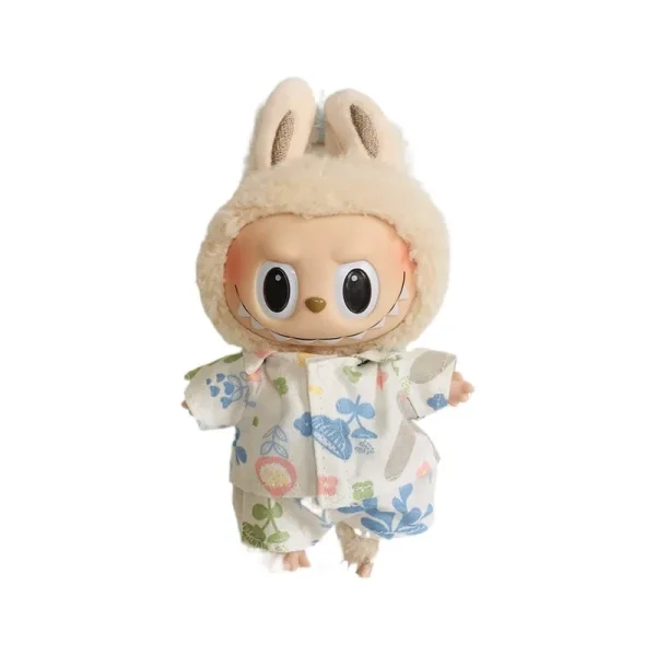 stylish 17cm Labubu doll pajamas for playtime