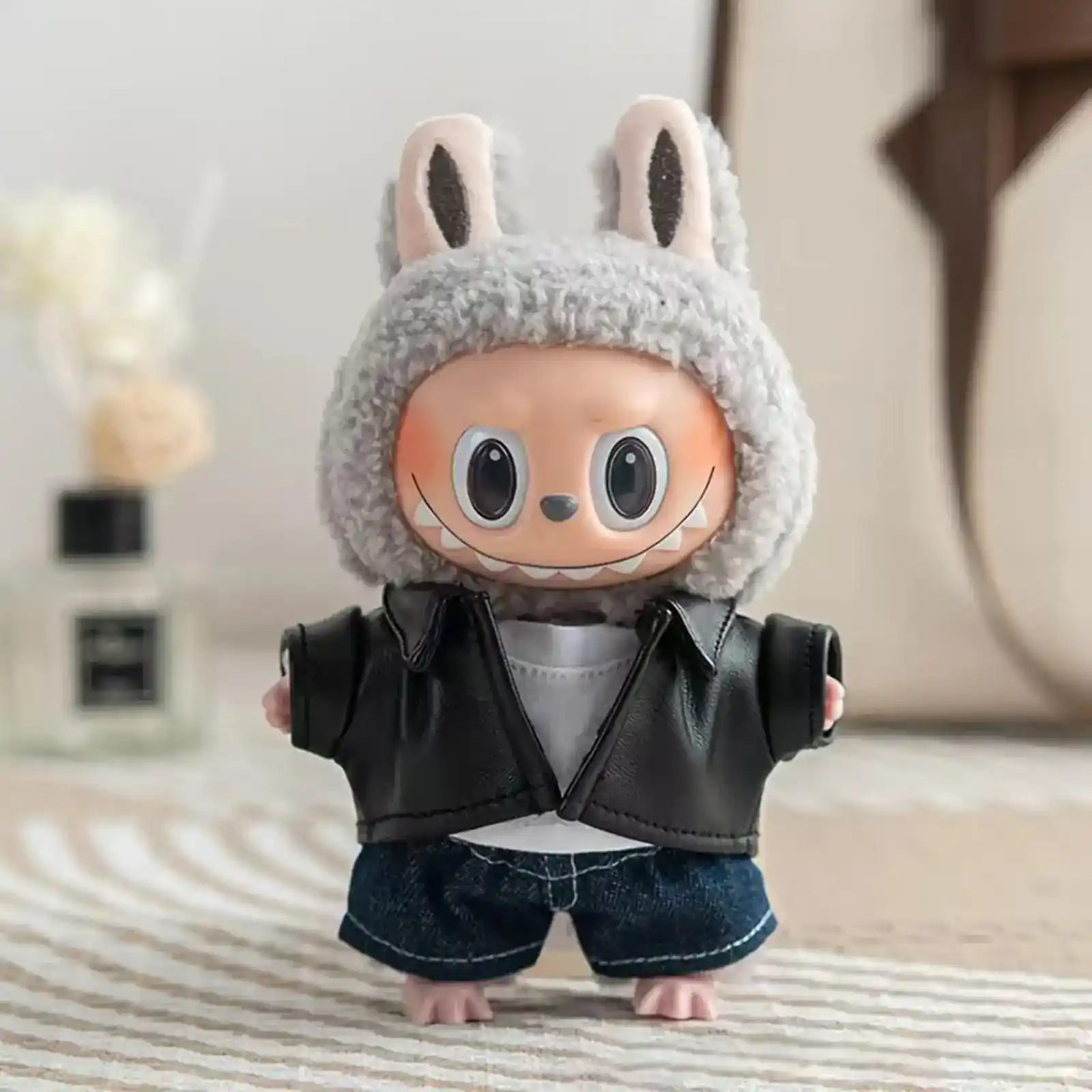 stylish denim clothes for 17cm Labubu doll gift for enthusiasts