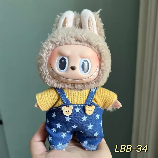 stylish labubu 17cm outfit for casual display