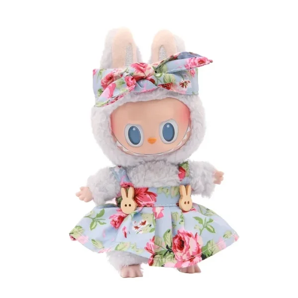stylish labubu doll clothes set dress and headband