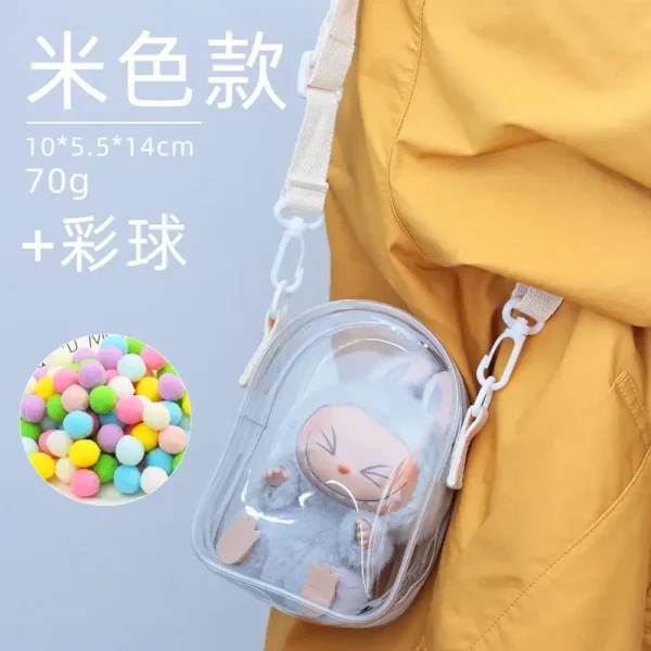 stylish pvc labubu doll bag for showcasing your collection