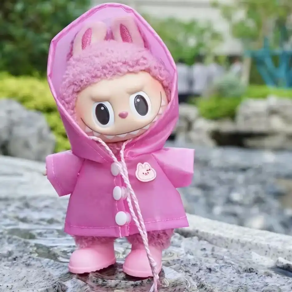 stylish rain gear for 17cm Labubu dolls Korea Kpop