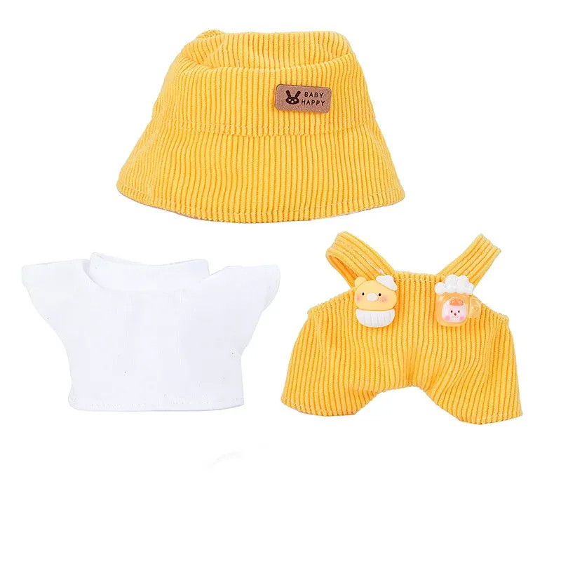 stylish upgrade for 17cm labubu doll corduroy outfit set