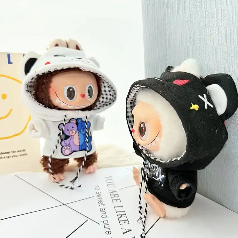 stylish urban explorer look 17cm labubu doll outfit