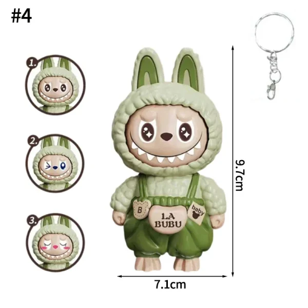 textured bunny suit labubu keychain for cell phones