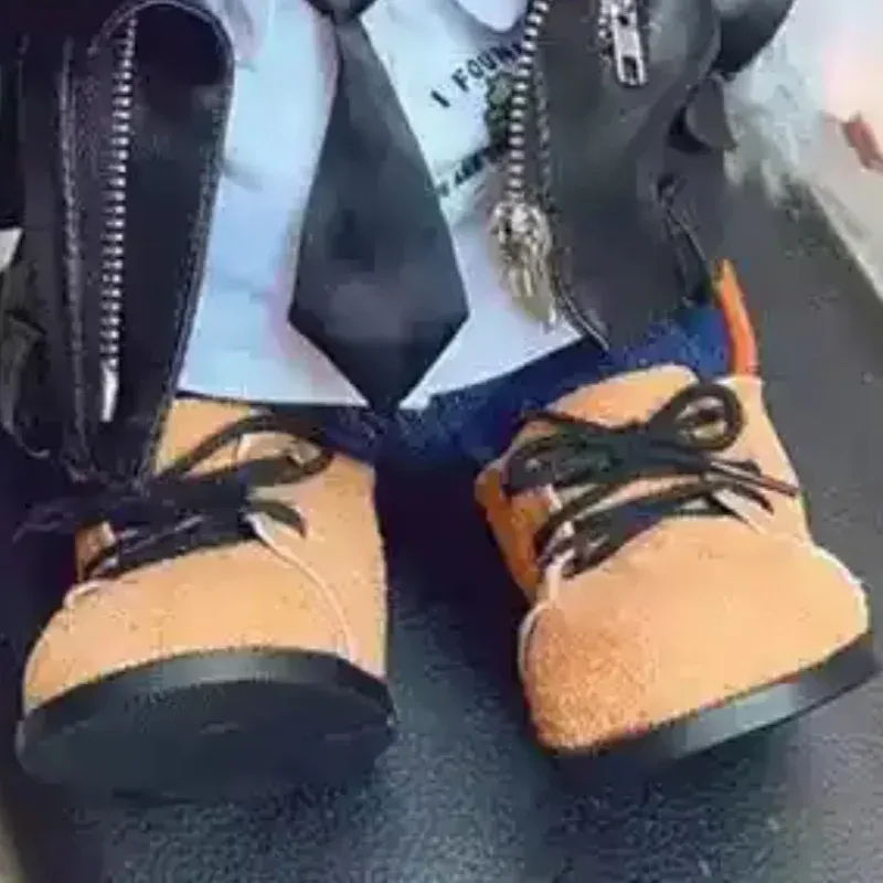 three piece hoodie outfit set for 38cm Labubu doll display