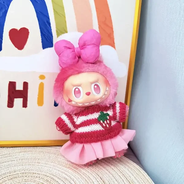 three piece labubu doll outfit set for 17cm dolls