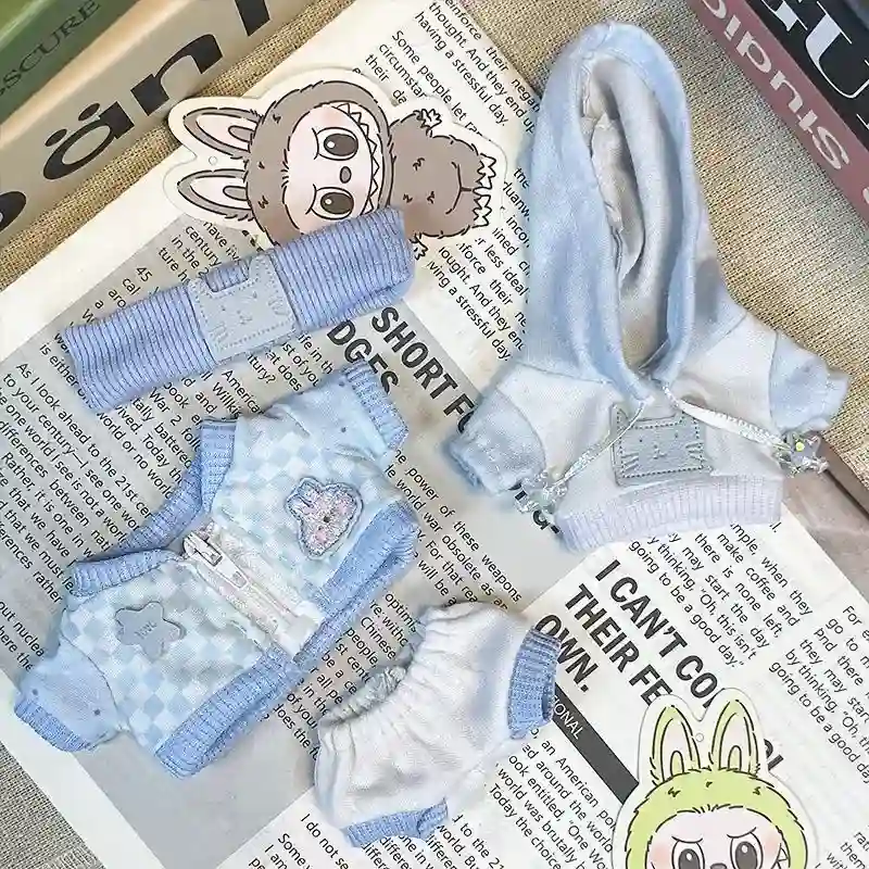 trendy 17cm Labubu hoodie outfit perfect for doll photography