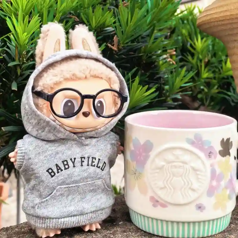 trendy labubu hoodie sweatshirt 15cm 17cm doll outfit