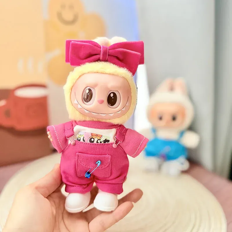 trendy pink outfit for 17cm labubu doll diy gift
