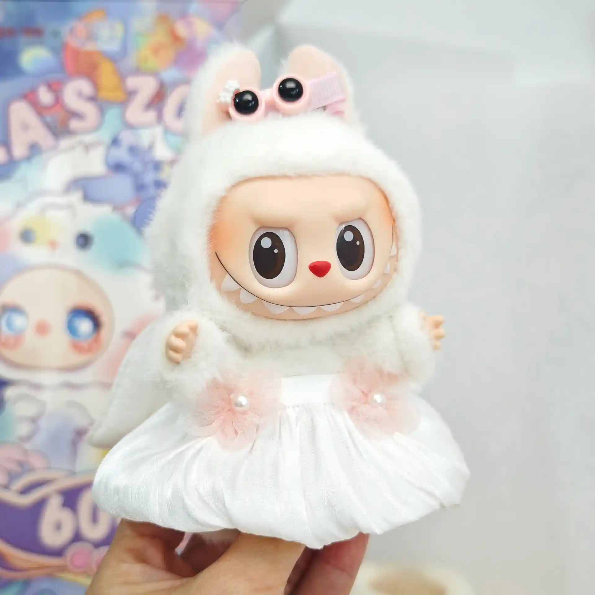 two piece labubu doll costume angel devil theme photo prop outfit