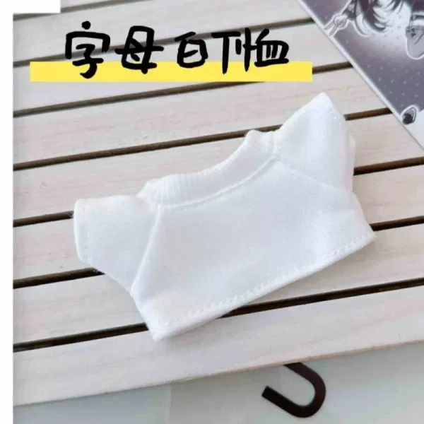 two shirt styles included with 17cm Labubu outfit