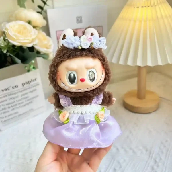 unique bunny costume for 17cm Labubu doll collectors