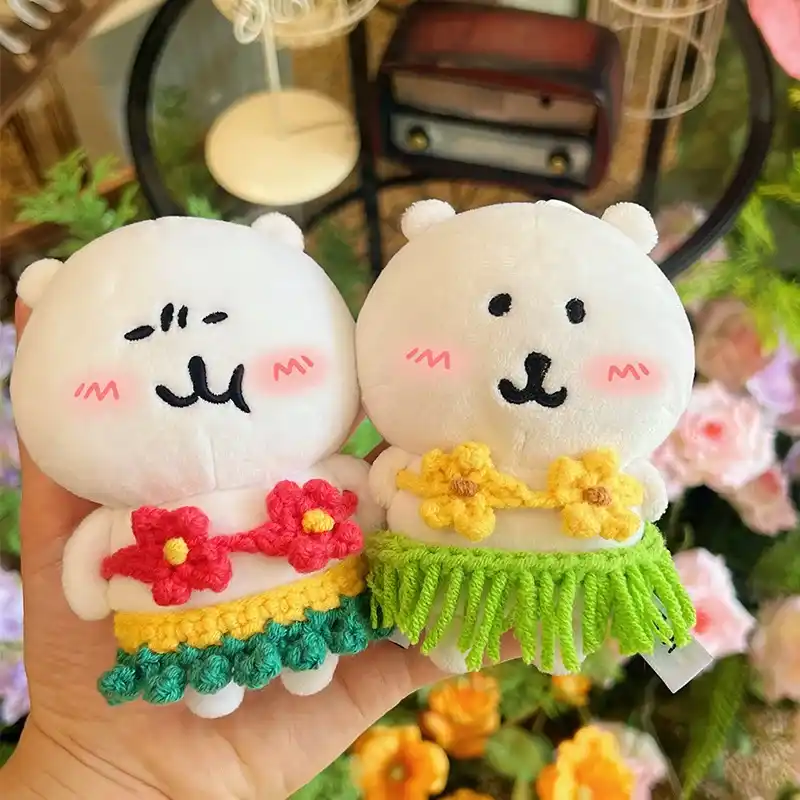 unique labubu doll outfit tropical theme pastel colors bikini