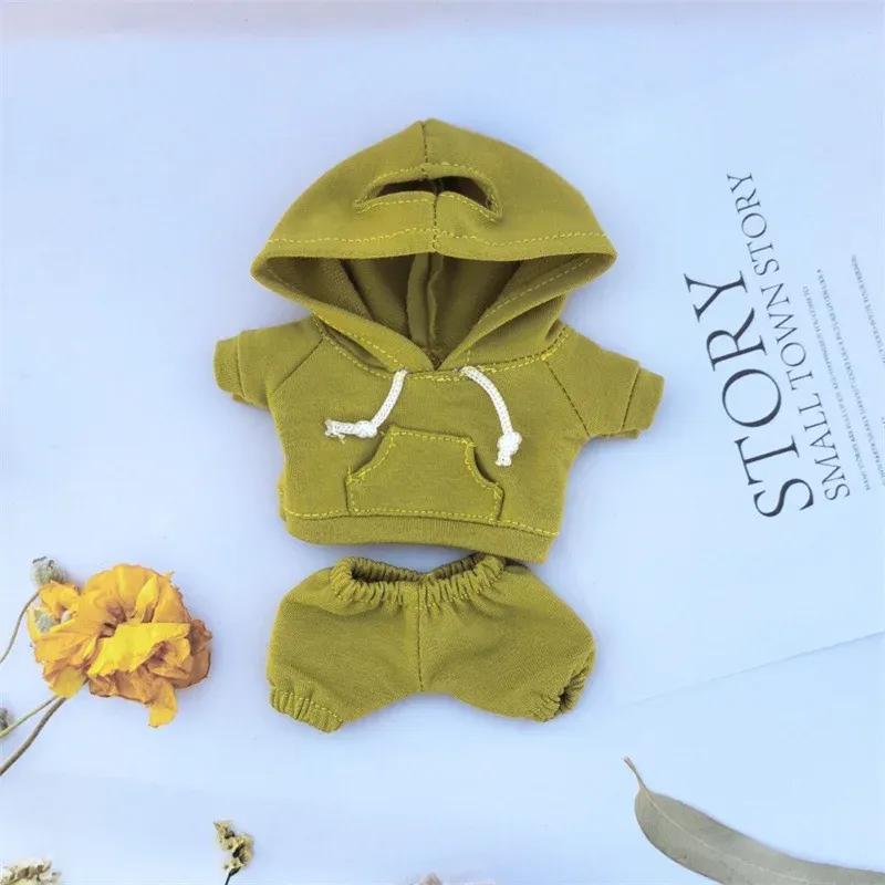 upgrade your labubu doll 17cm bear hoodie outfit set