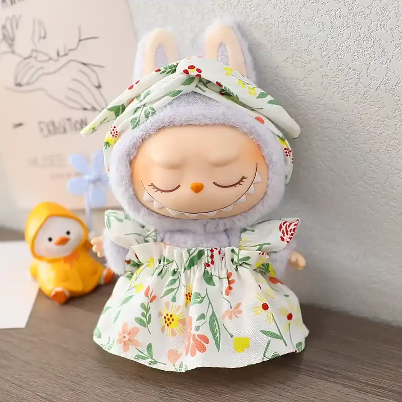 whimsical bunny costume for labubu doll magical stories