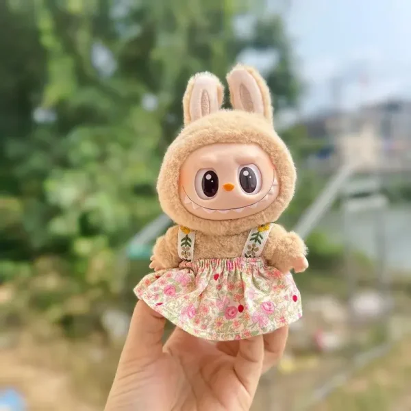 whimsical bunny costume for labubu v2 and v3 dolls