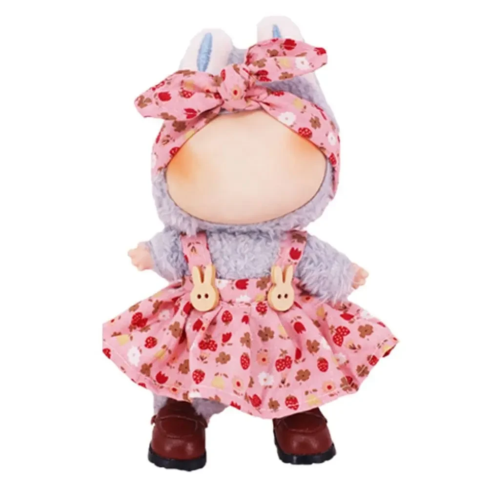 whimsical floral labubu doll dress and accessory set