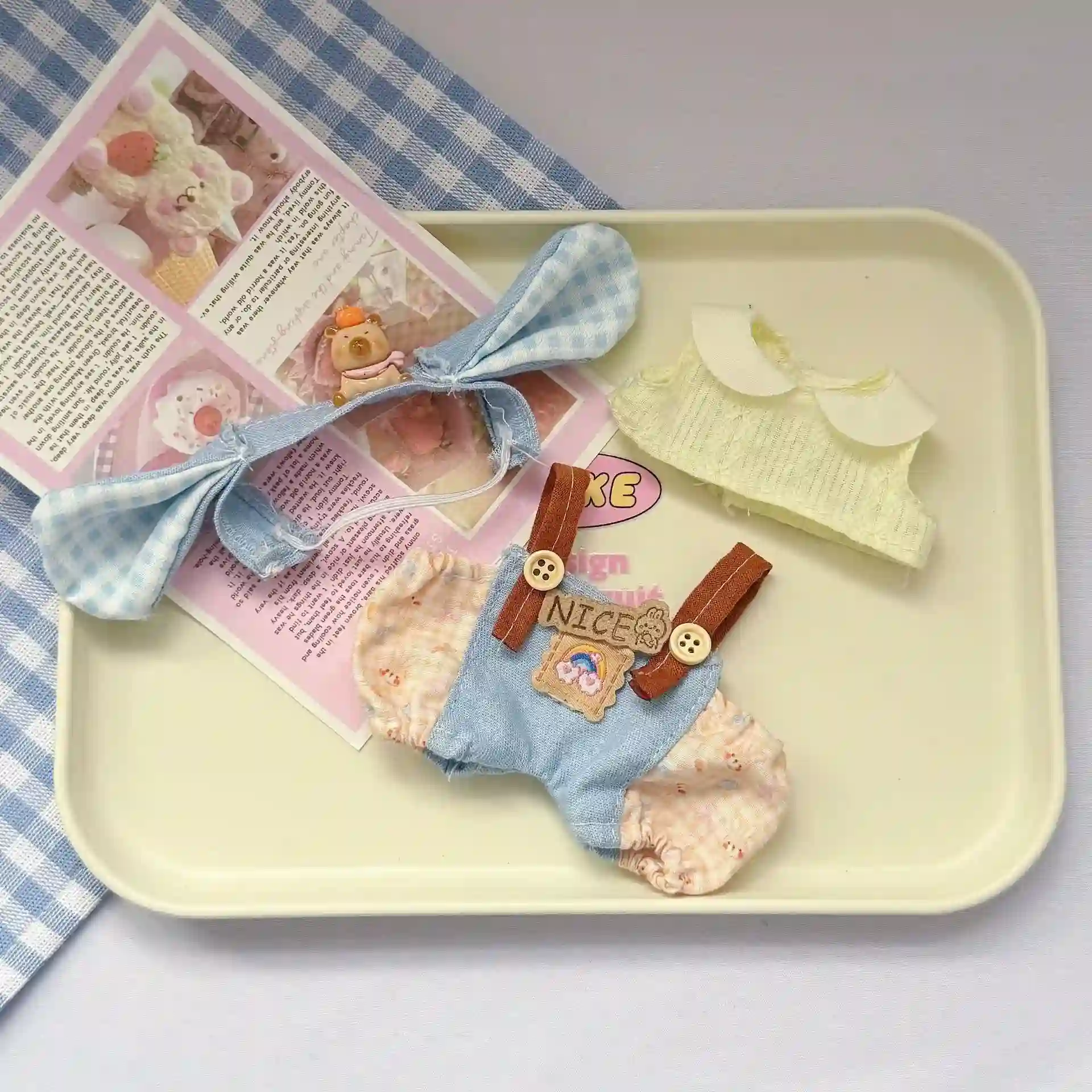 whimsical labubu bunny clothes perfect for sitting pose