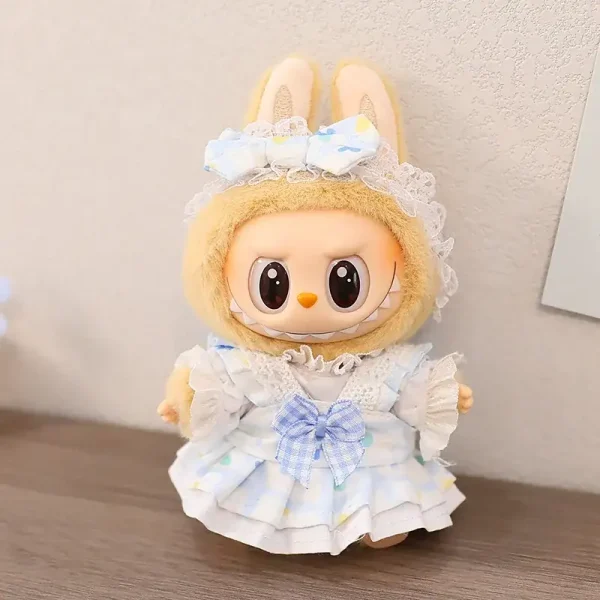 whimsical labubu bunny dress 17cm doll adorable costume set