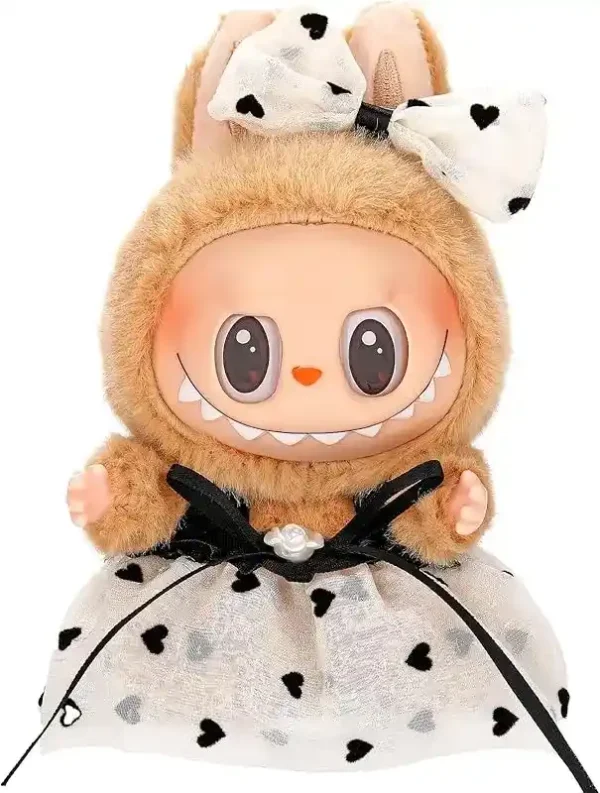 whimsical labubu bunny outfit plush fabric and tulle