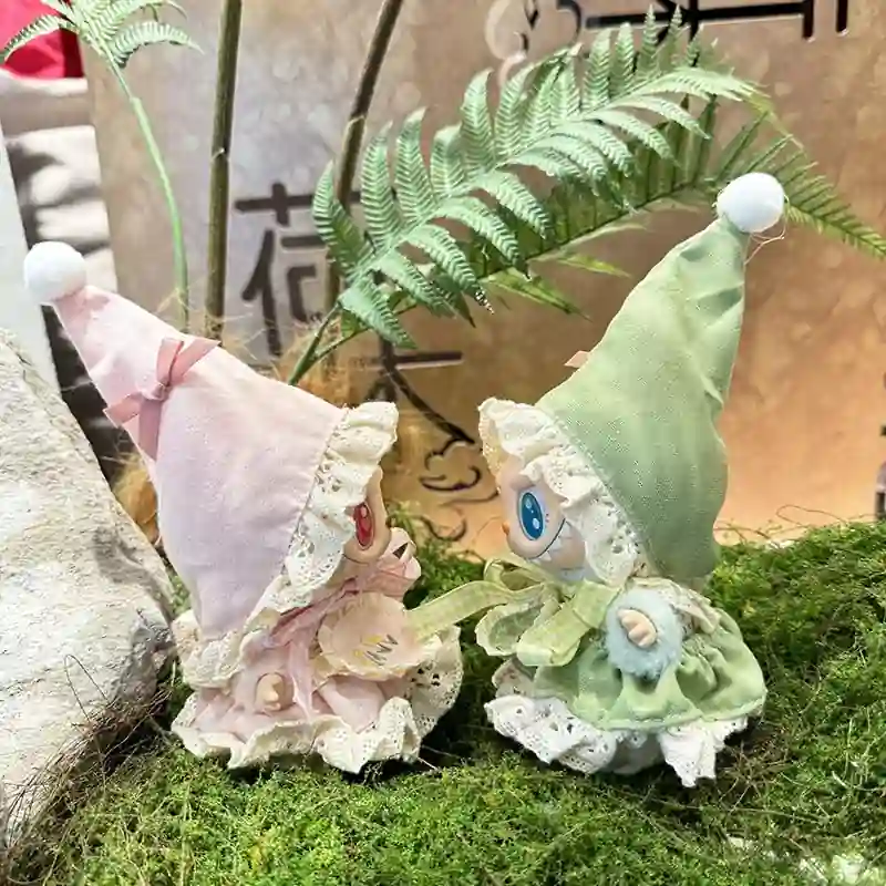 whimsical labubu doll outfit spring themed pastel colors