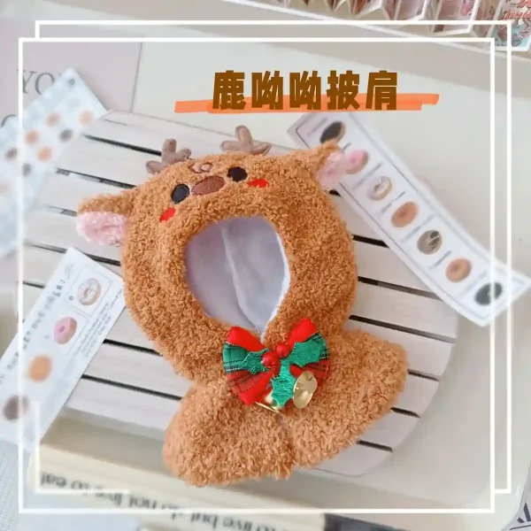 winter holiday outfit for 15 17cm labubu plush doll