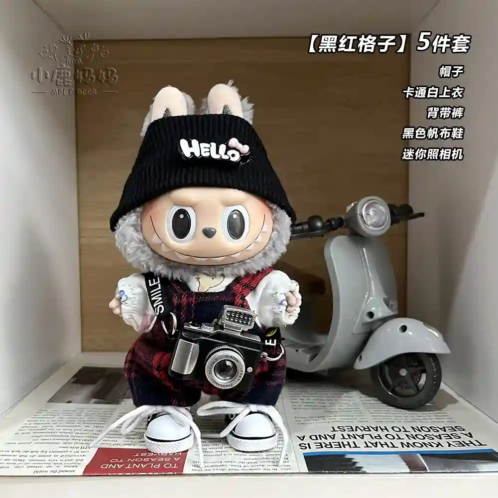 winter wonderland labubu outfit set handmade knitted